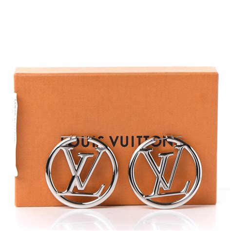 silver louis vuitton hoops.